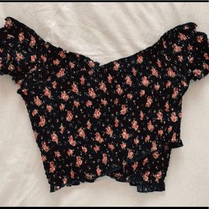 Blanco Top with Pink roses